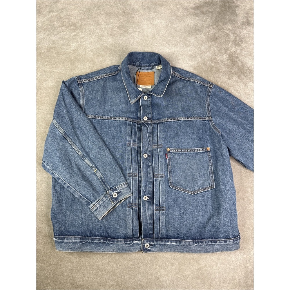 Levi's Premium Trucker Denim Jacket Men's 3XL Blue Jean Jacket New With Tags